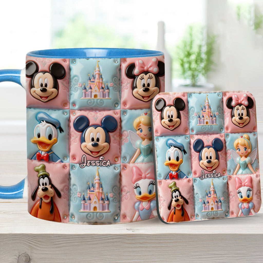Personalized Disney-Themed Accent Mug Custom Name Gift for Kids & Family