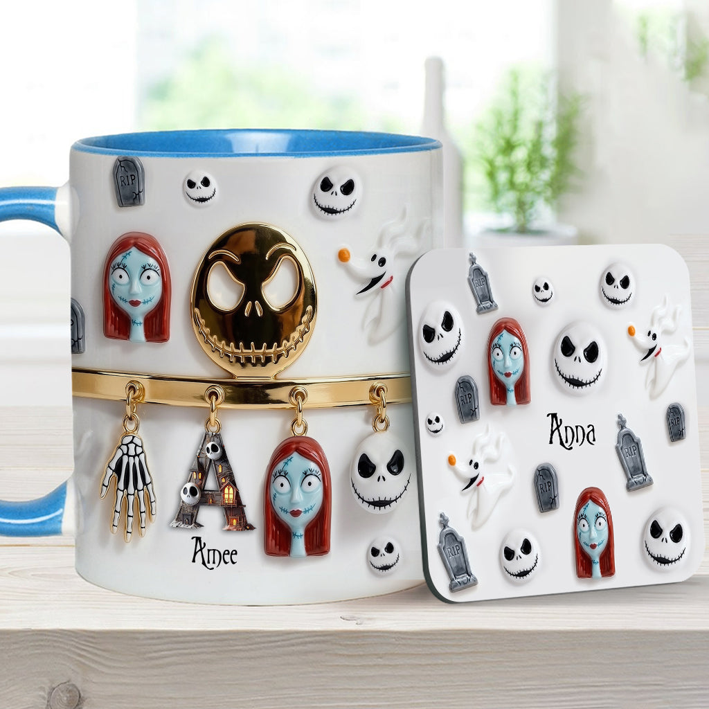 Personalized Spooky Character Mug Custom Name Gift for Movie Fans