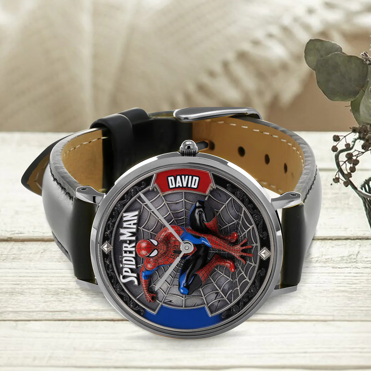Personalized Spider-Man Hand Watch Custom Gift for Him
