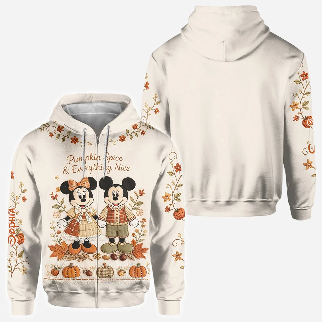 Personalized Pumpkin Spice Everything Nice All Over Shirt Gift for Her AOP Shirt GradoCreations