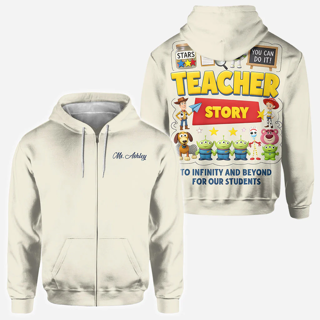 Personalized Teacher Shirt To Infinity and Beyond - Gift for Educators AOP Shirt GradoCreations