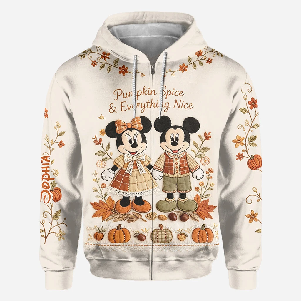 Personalized Pumpkin Spice Everything Nice All Over Shirt Gift for Her AOP Shirt GradoCreations
