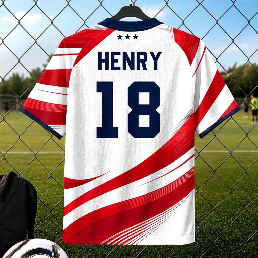 Personalized USA Soccer Jersey Custom Name Gift for Football Lovers