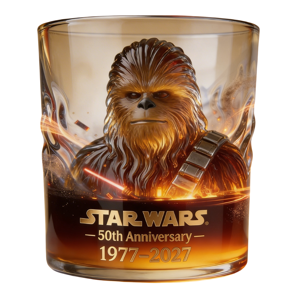 Personalized Whiskey Glass 50th Anniversary Star Wars Gift for Movie Fans