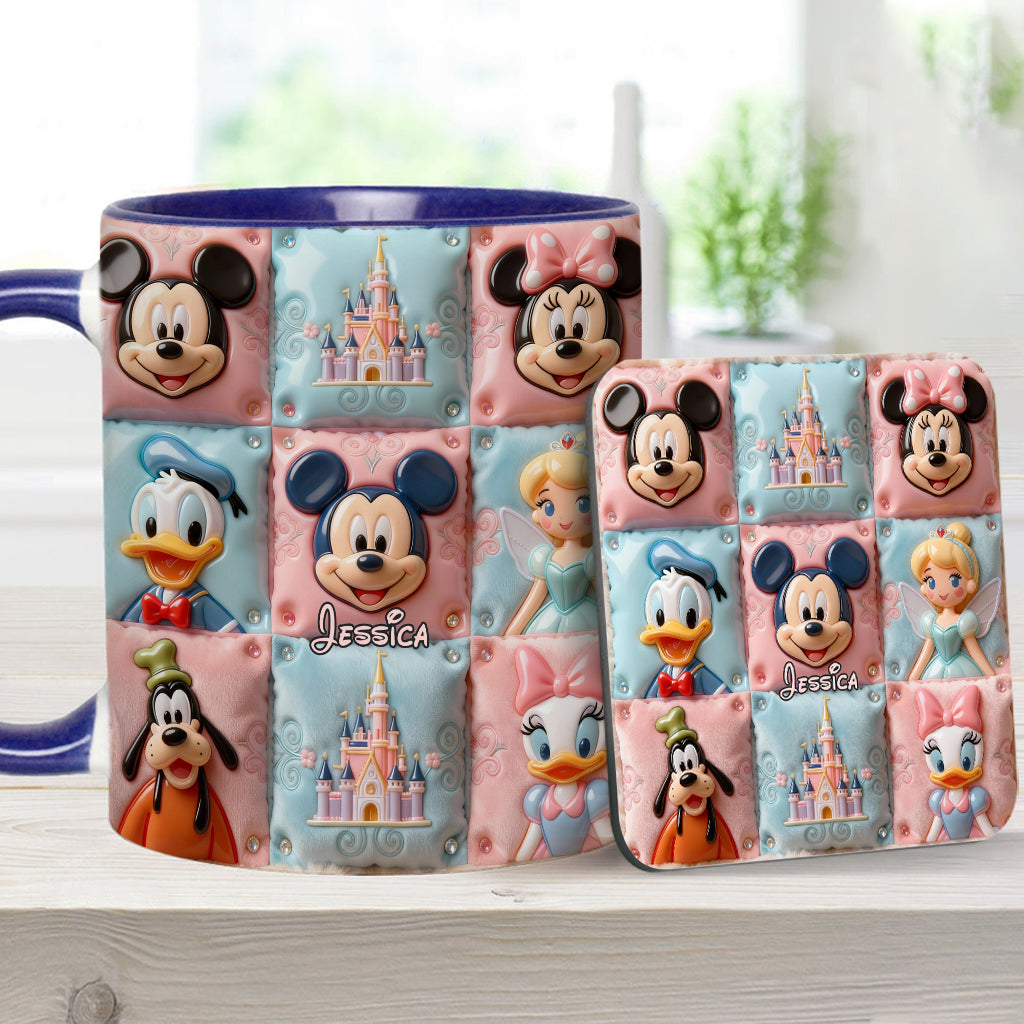 Personalized Disney-Themed Accent Mug Custom Name Gift for Kids & Family