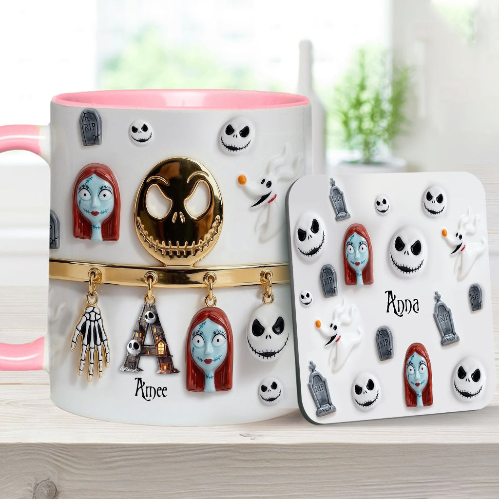 Personalized Spooky Character Mug Custom Name Gift for Movie Fans