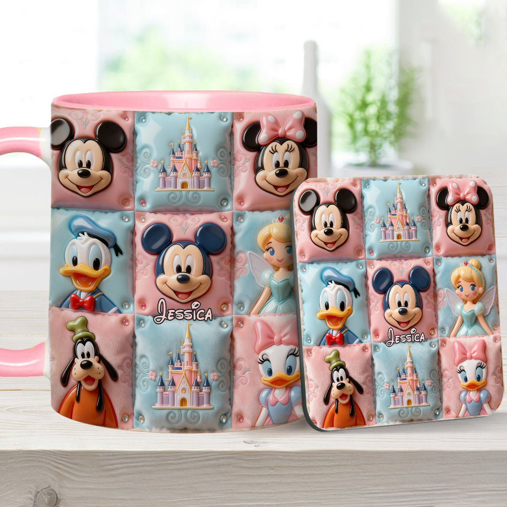 Personalized Disney-Themed Accent Mug Custom Name Gift for Kids & Family