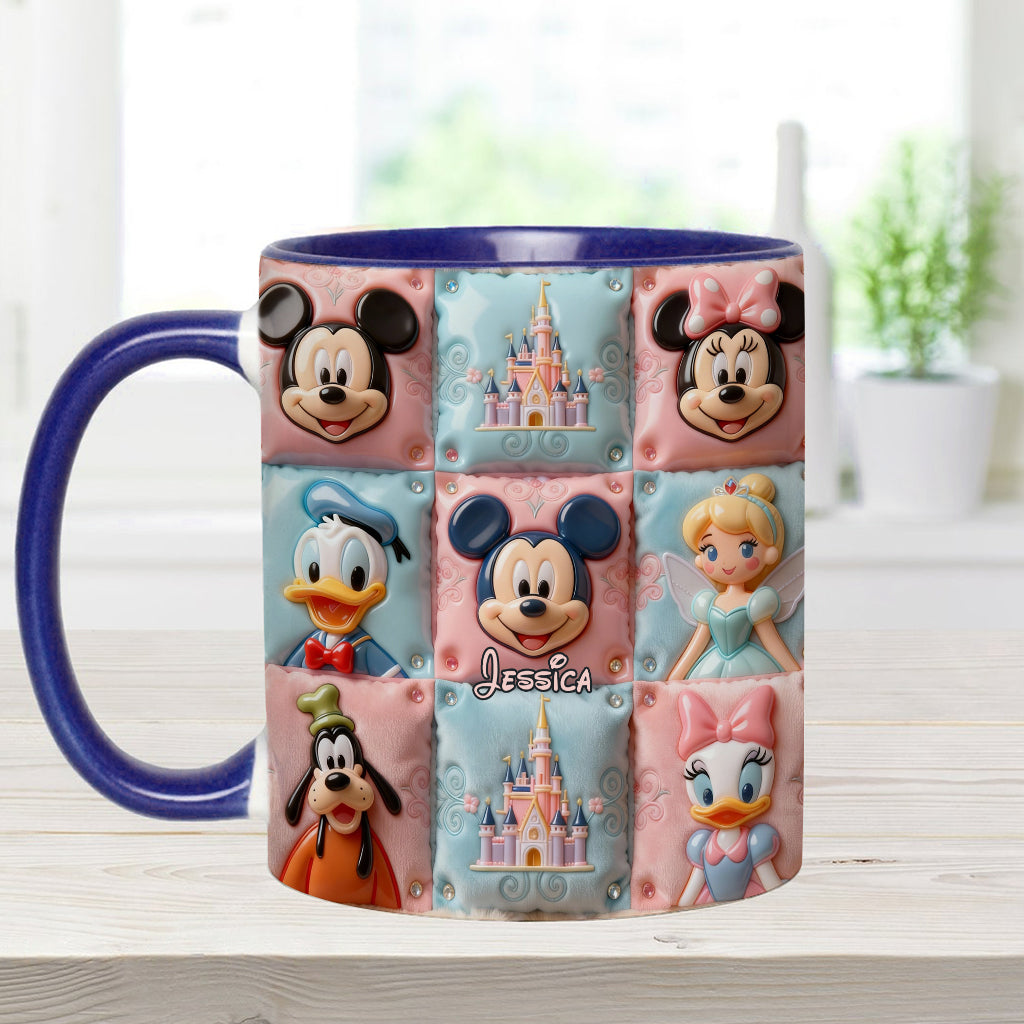 Personalized Disney-Themed Accent Mug Custom Name Gift for Kids & Family