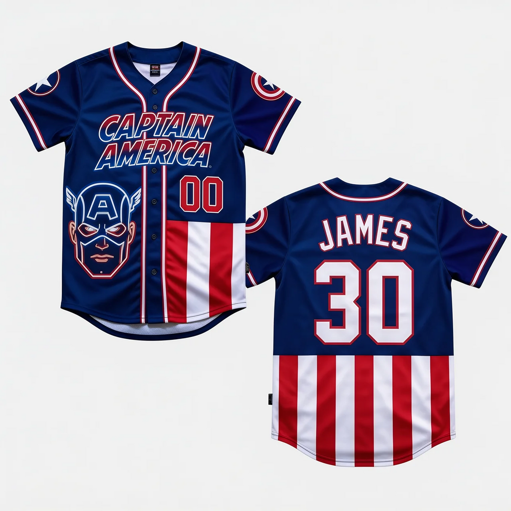Personalized Comic Characters Baseball Jersey Gift for Movie Fans Baseball Jersey GradoCreations