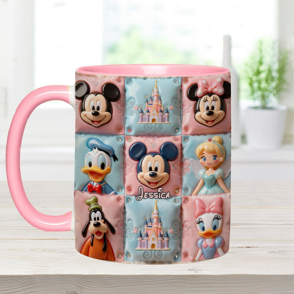 Personalized Disney-Themed Accent Mug Custom Name Gift for Kids & Family