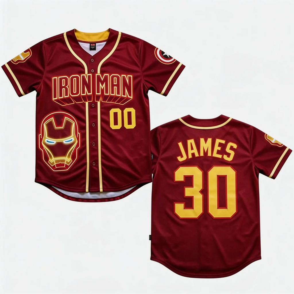 Personalized Comic Characters Baseball Jersey Gift for Movie Fans Baseball Jersey GradoCreations