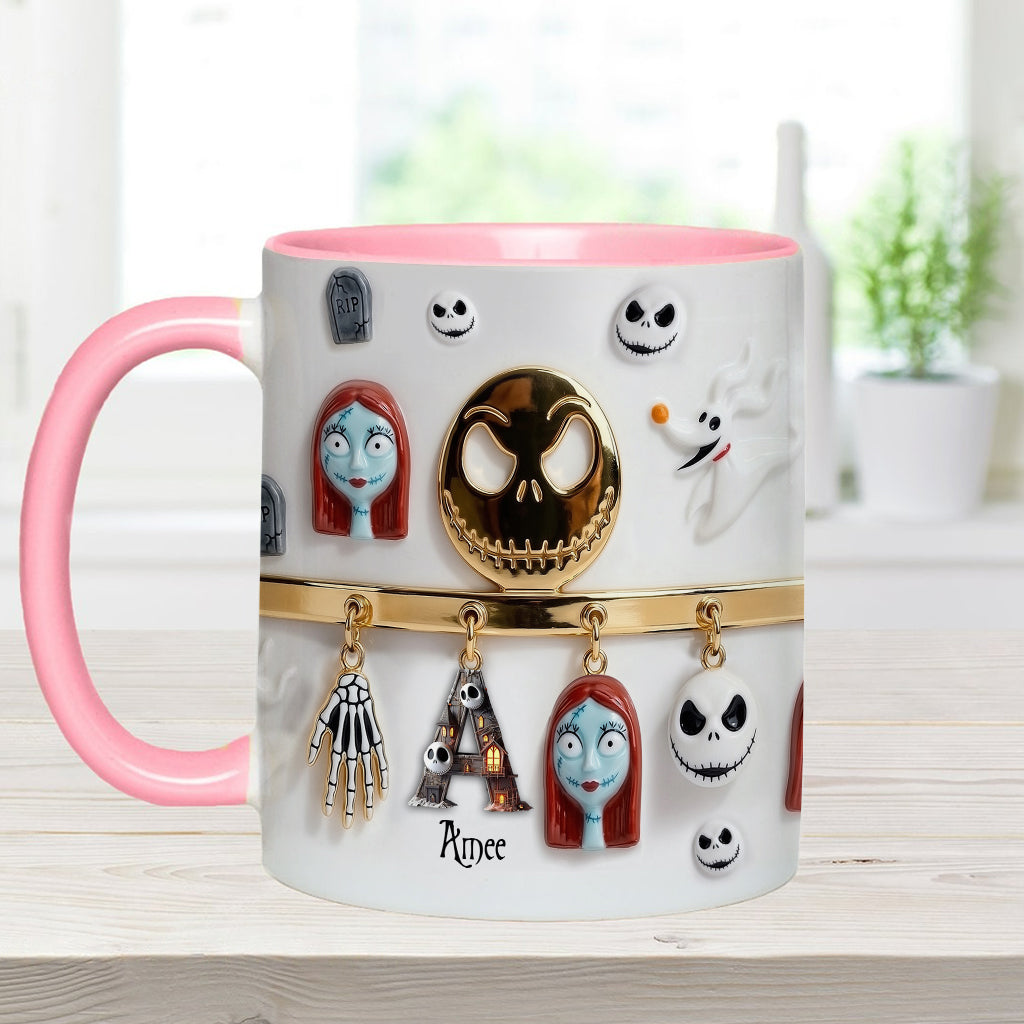 Personalized Spooky Character Mug Custom Name Gift for Movie Fans