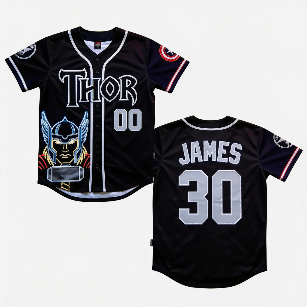 Personalized Comic Characters Baseball Jersey Gift for Movie Fans Baseball Jersey GradoCreations