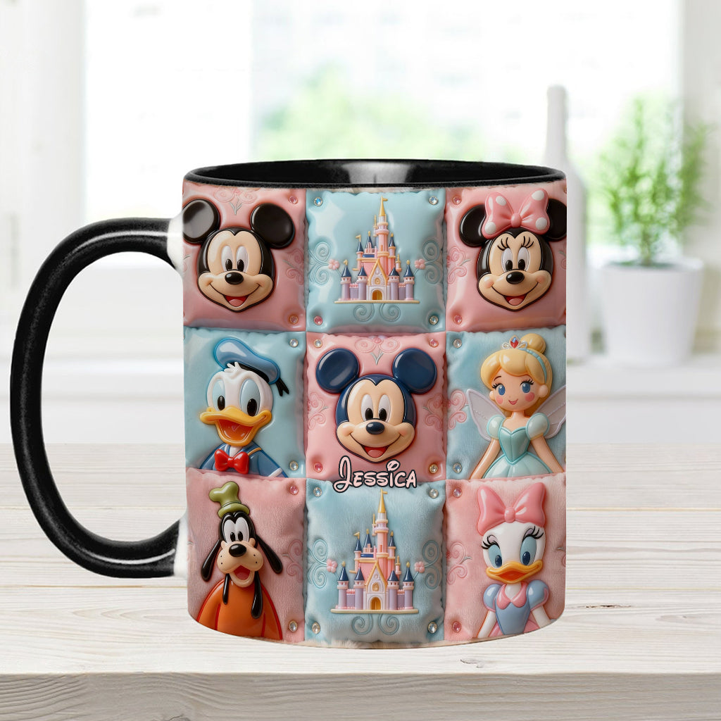Personalized Disney-Themed Accent Mug Custom Name Gift for Kids & Family