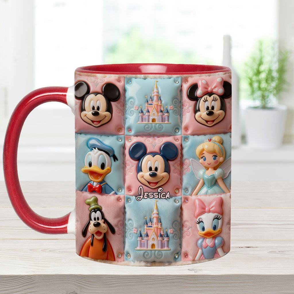 Personalized Disney-Themed Accent Mug Custom Name Gift for Kids & Family