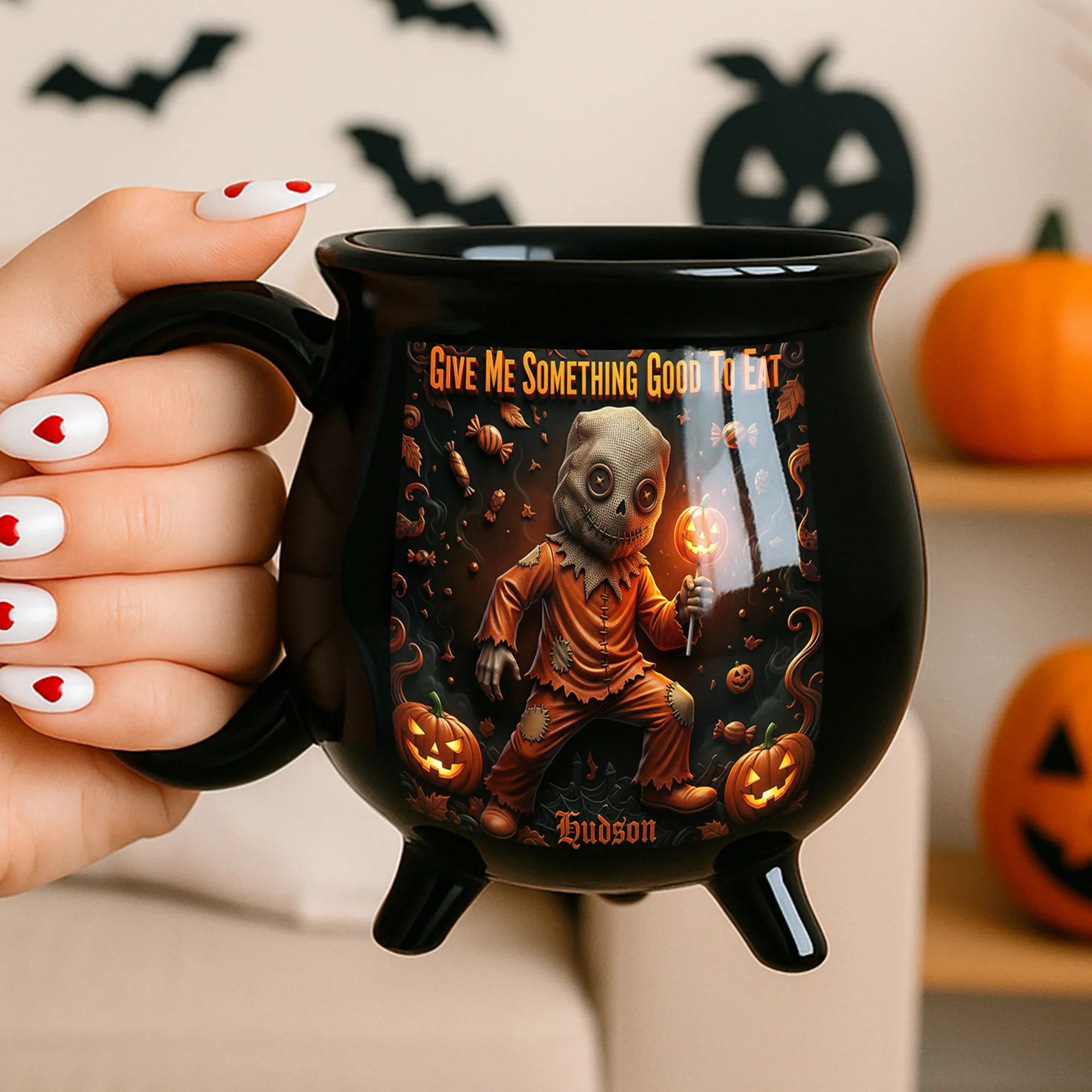 Personalized Horror Cauldron Mug Custom Name Halloween Gift Cauldron Coffee Mug GradoCreations