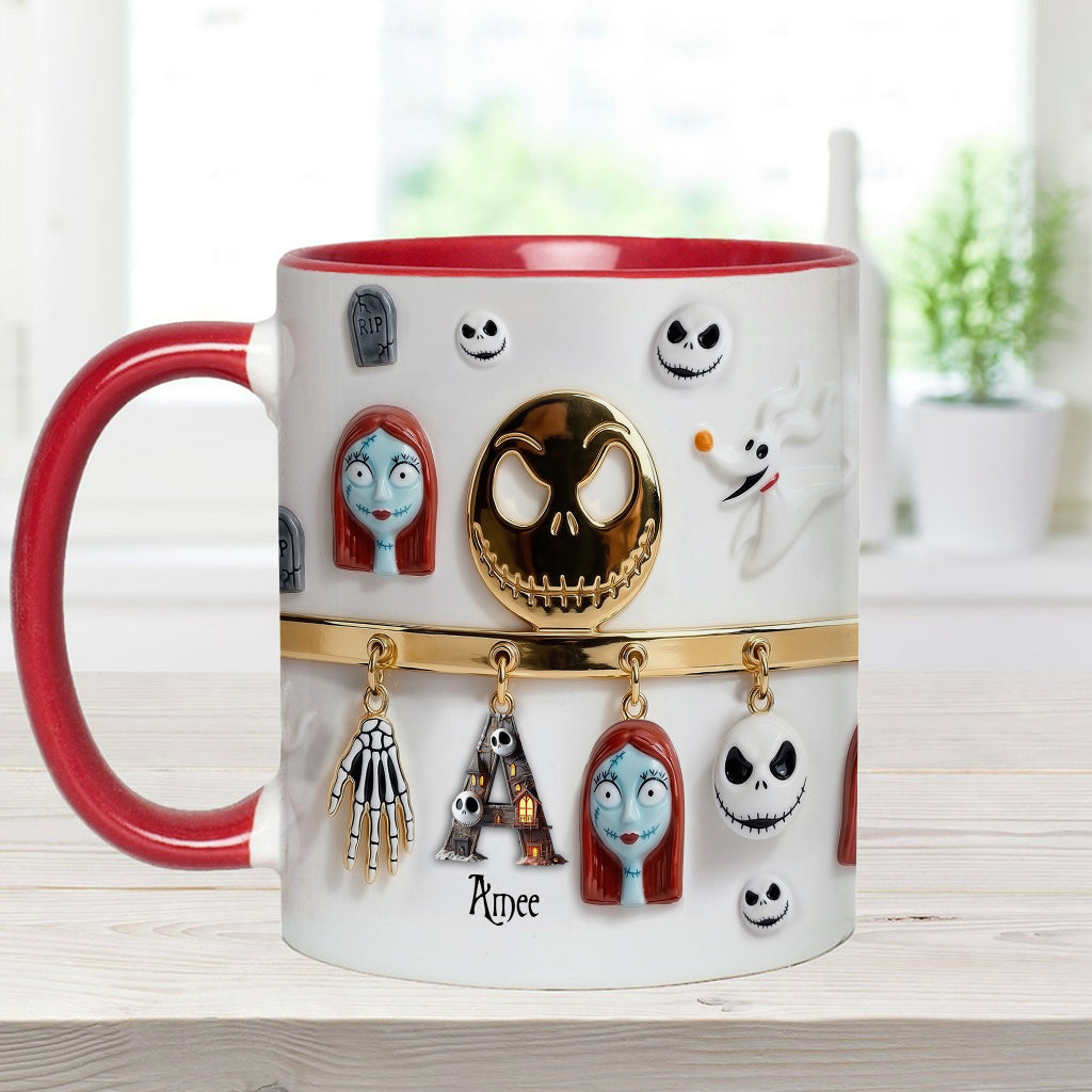 Personalized Spooky Character Mug Custom Name Gift for Movie Fans