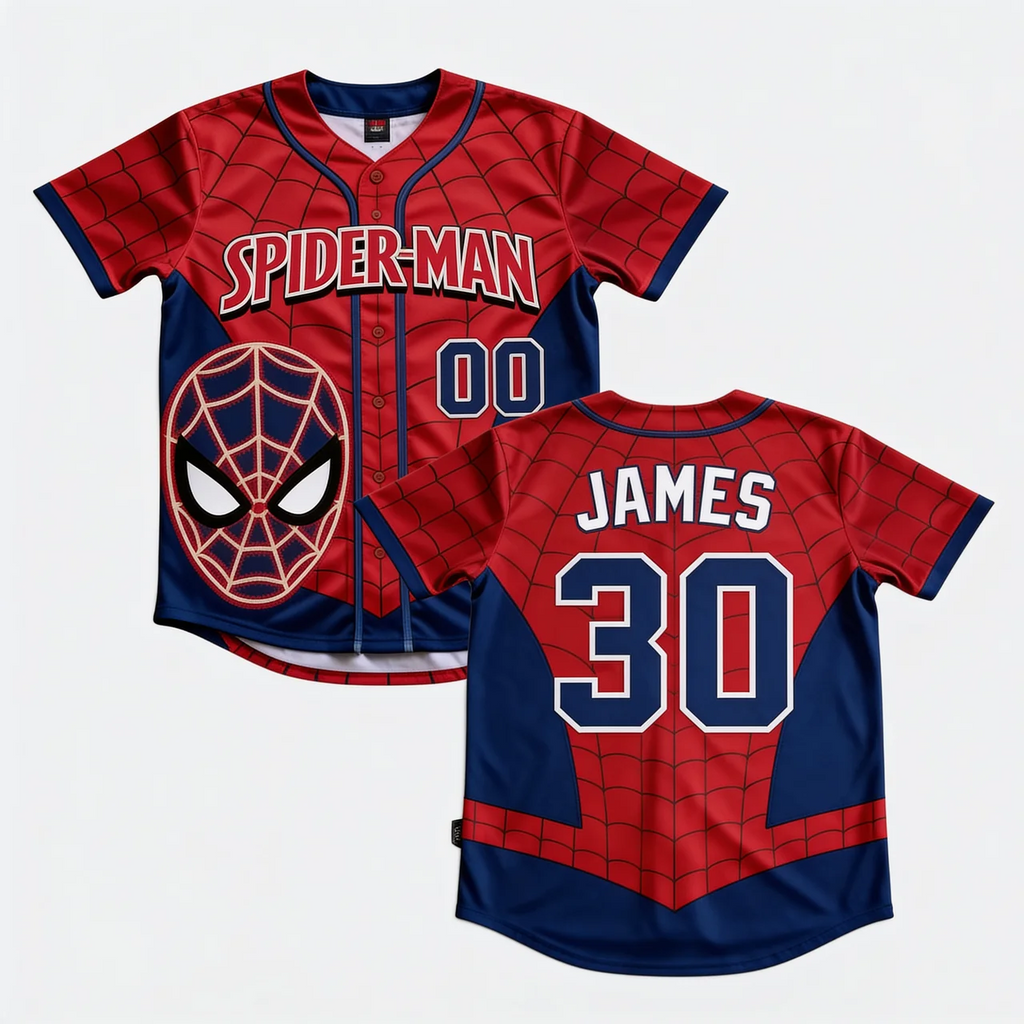 Personalized Comic Characters Baseball Jersey Gift for Movie Fans Baseball Jersey GradoCreations