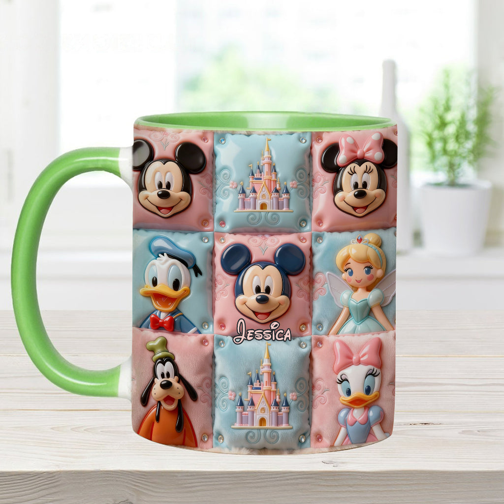 Personalized Disney-Themed Accent Mug Custom Name Gift for Kids & Family