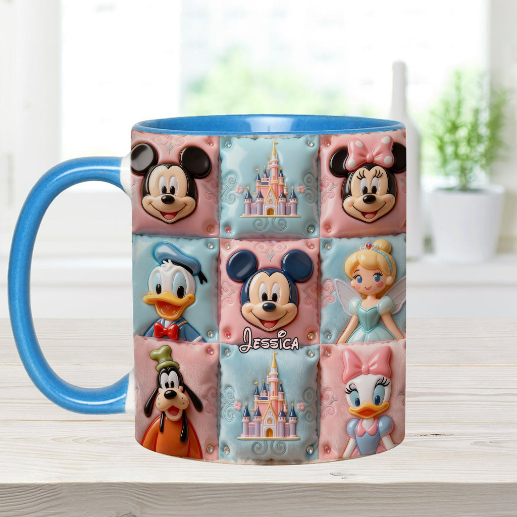 Personalized Disney-Themed Accent Mug Custom Name Gift for Kids & Family