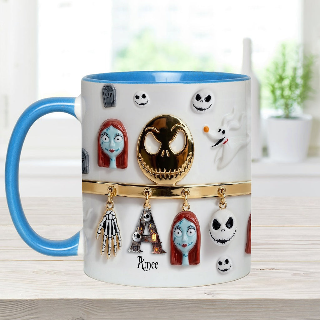 Personalized Spooky Character Mug Custom Name Gift for Movie Fans