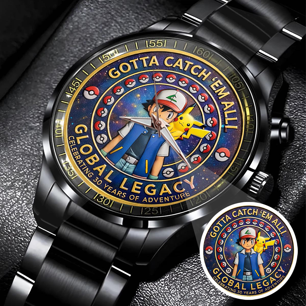 Personalized Hand Watch Gotta Catch 'Em All Gift for Movie Fans