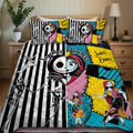 Personalized Spooky Couple Quilt Bedding Set Custom Names Gift Quilted Bedding Set GradoCreations