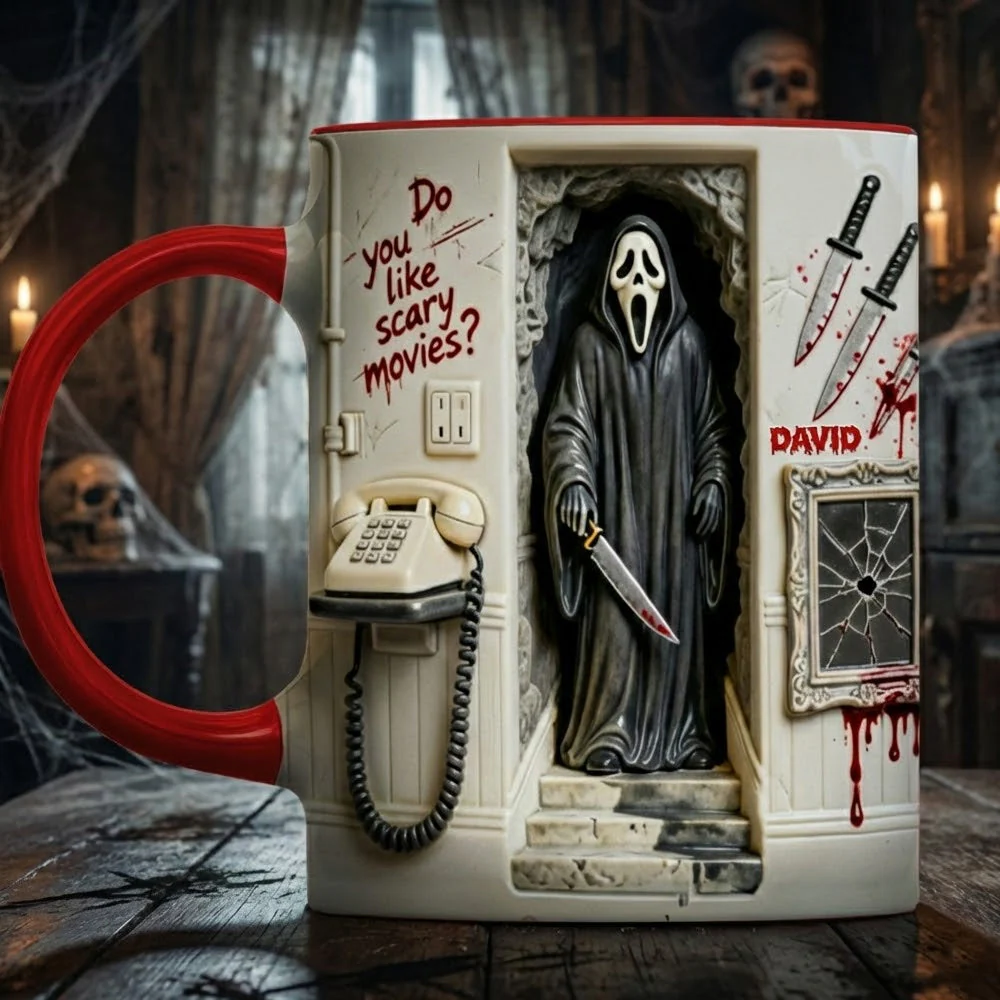 Personalized Horror Movies Accent Mug Unique Gift for Fans Mug GradoCreations
