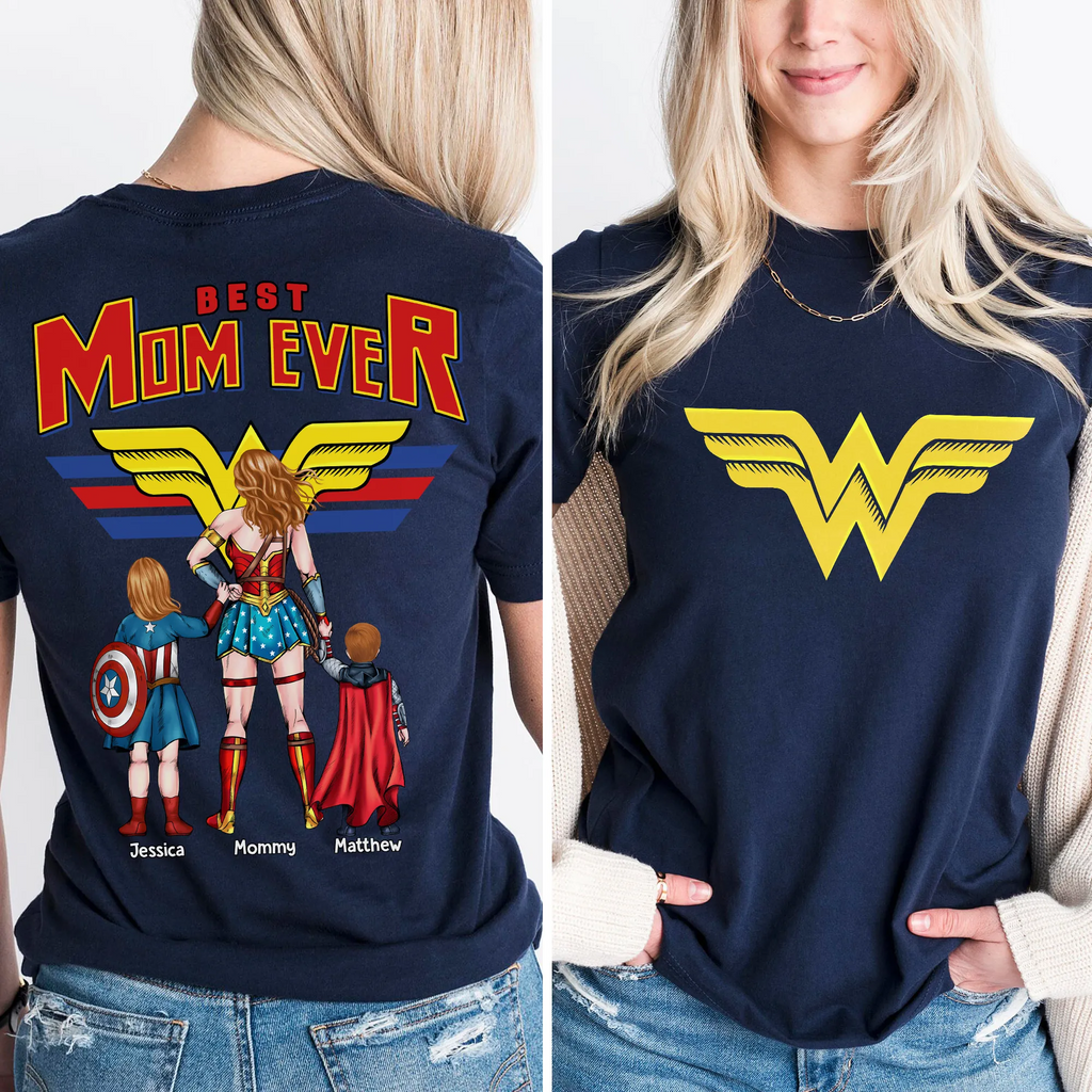 Personalized Best Mom Ever SuperMom Shirt Gift for Mom