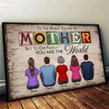 Personalized Family Names Wall Art Canvas Custom Gift for Mom
