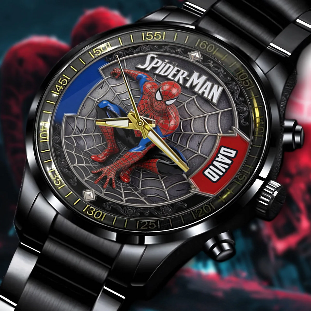 Personalized Spider-Man Hand Watch Custom Gift for Him