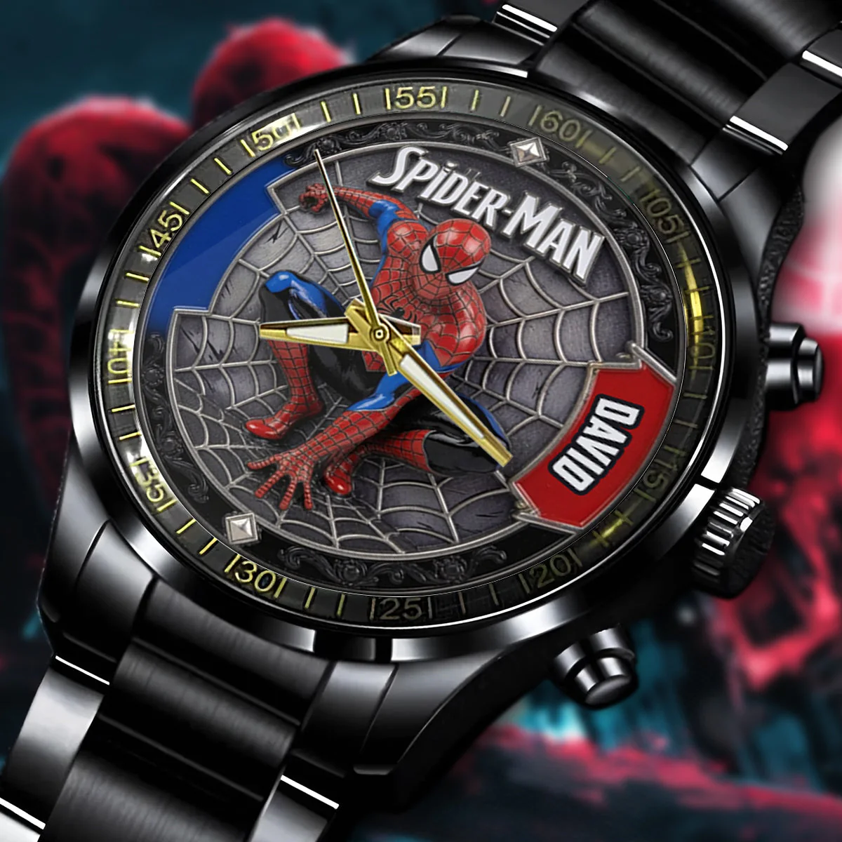Personalized Spider-Man Hand Watch Custom Gift for Him