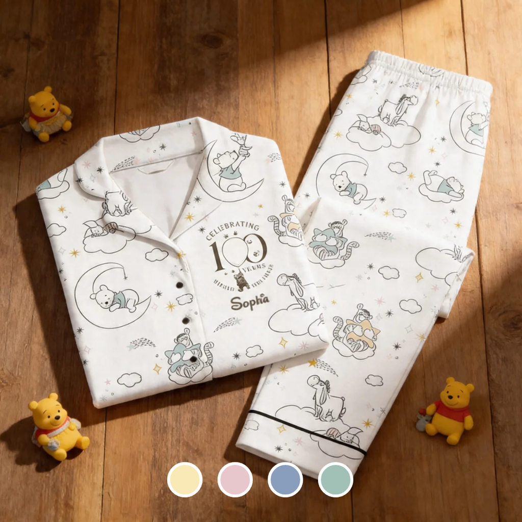 Personalized Pajama Set Good Night Honey Bear Gift for Movie Fans