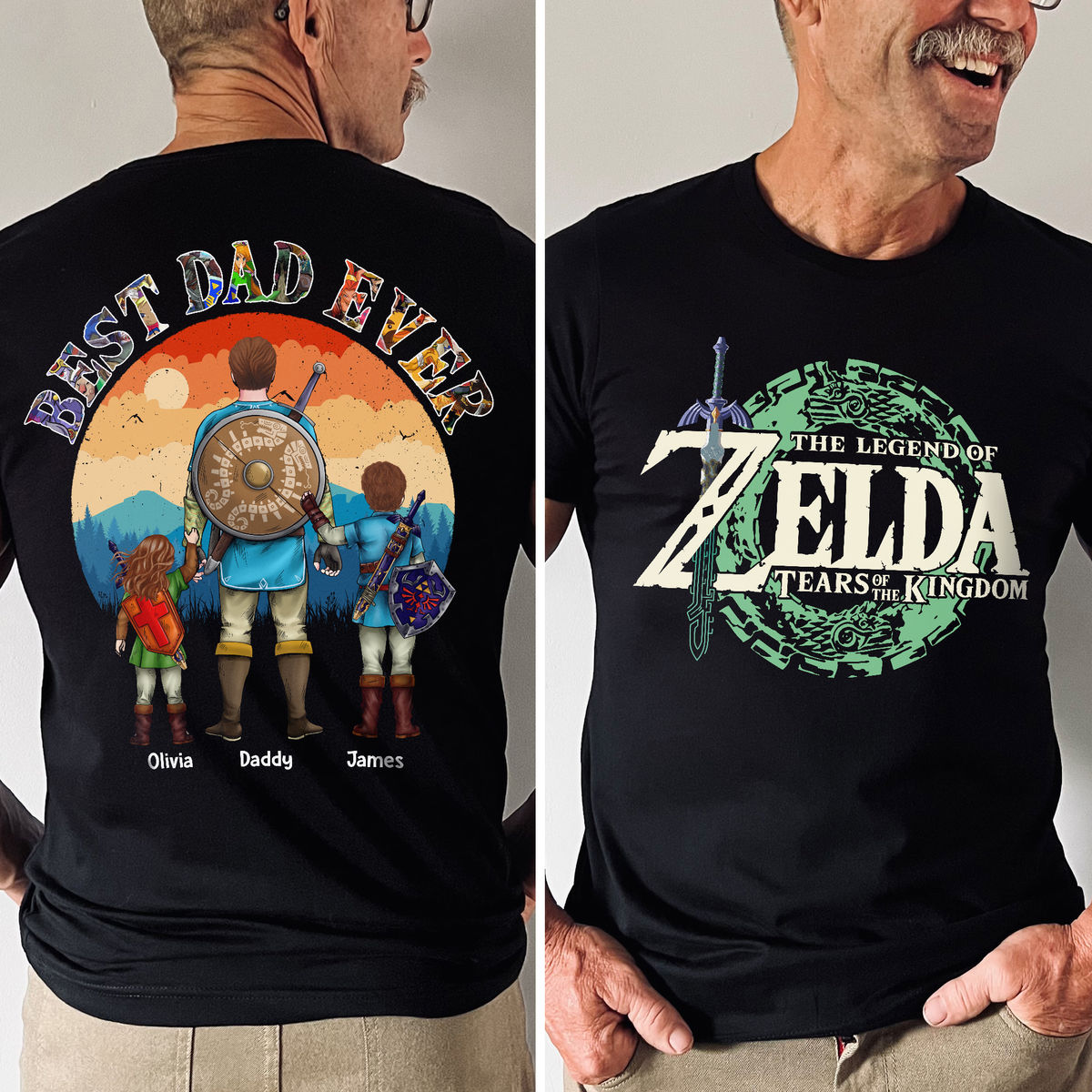 Personalized Fantasy Adventure T-Shirt Best Dad Ever Gift