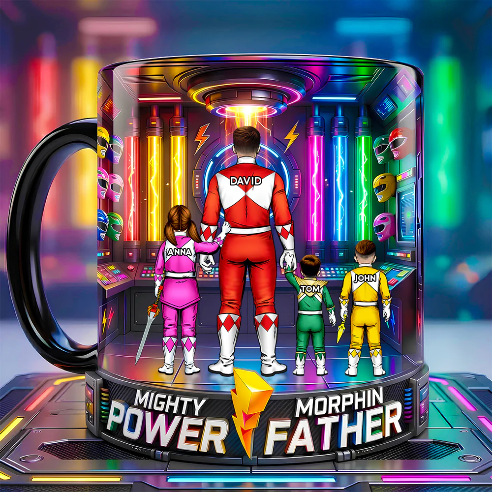 Personalized Mighty Power Morphin Mug for Dad - Unique Gift