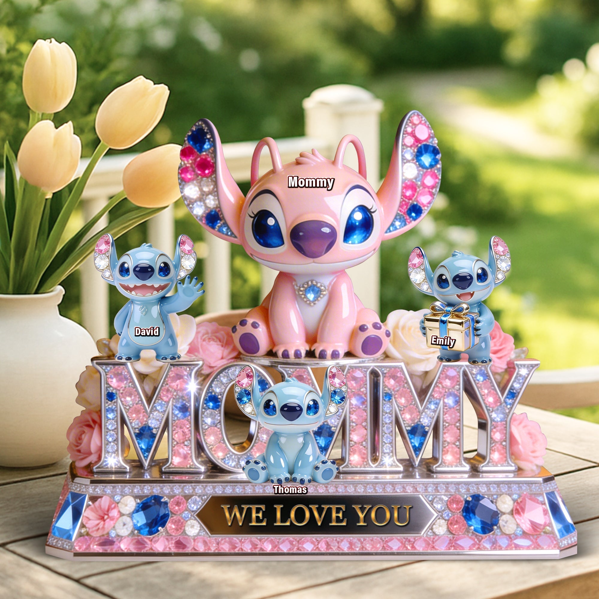 Personalized Acrylic Plaque for Mom with Family Names - Unique Gift for Movie Fans