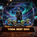 Personalized Acrylic Plaque Yoda Best Dad Ever Gift for Father’s Day