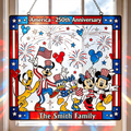 Personalized 250th Anniversary Window Hanging Suncatcher for Family