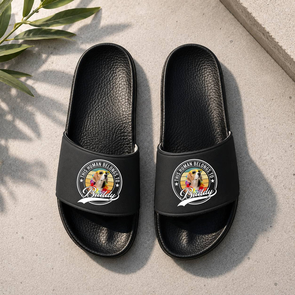 Personalized Custom Slide Sandals with Pet Photo Gift for Dog Lovers HN590 - Slide Sandals GradoCreations