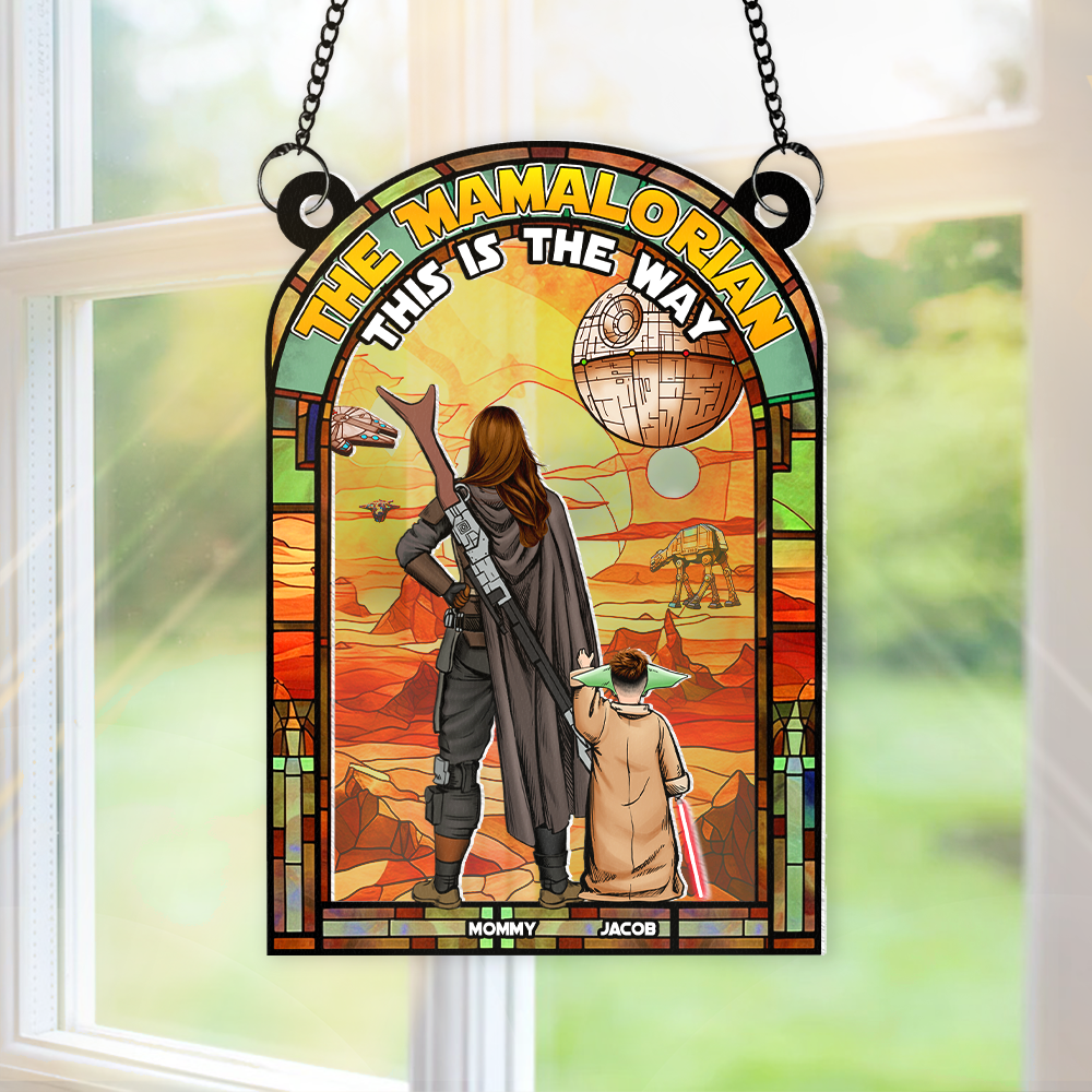 Personalized Outer Space Planet Suncatcher Gift for Mom - Unique Home Decor