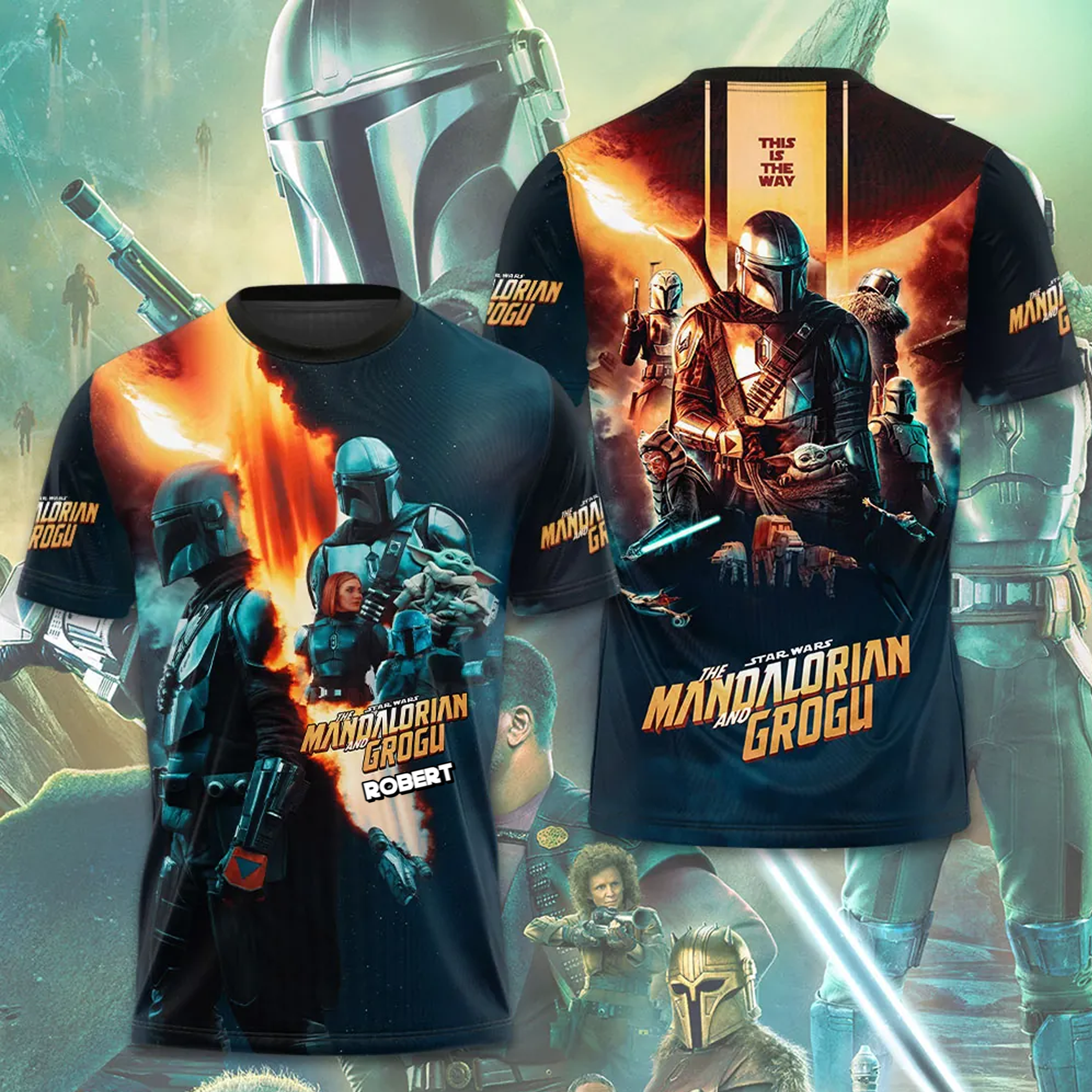 Personalized Star Wars AOP Shirt Custom Name Gift for Movie Fans