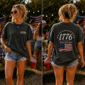 Personalized Vintage USA Flag Comfort Shirt Gift for Dad Back&Front Comfort Shirt GradoCreations