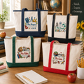 Personalized Embroidered Tote Bag for Teacher - Custom Name Gift