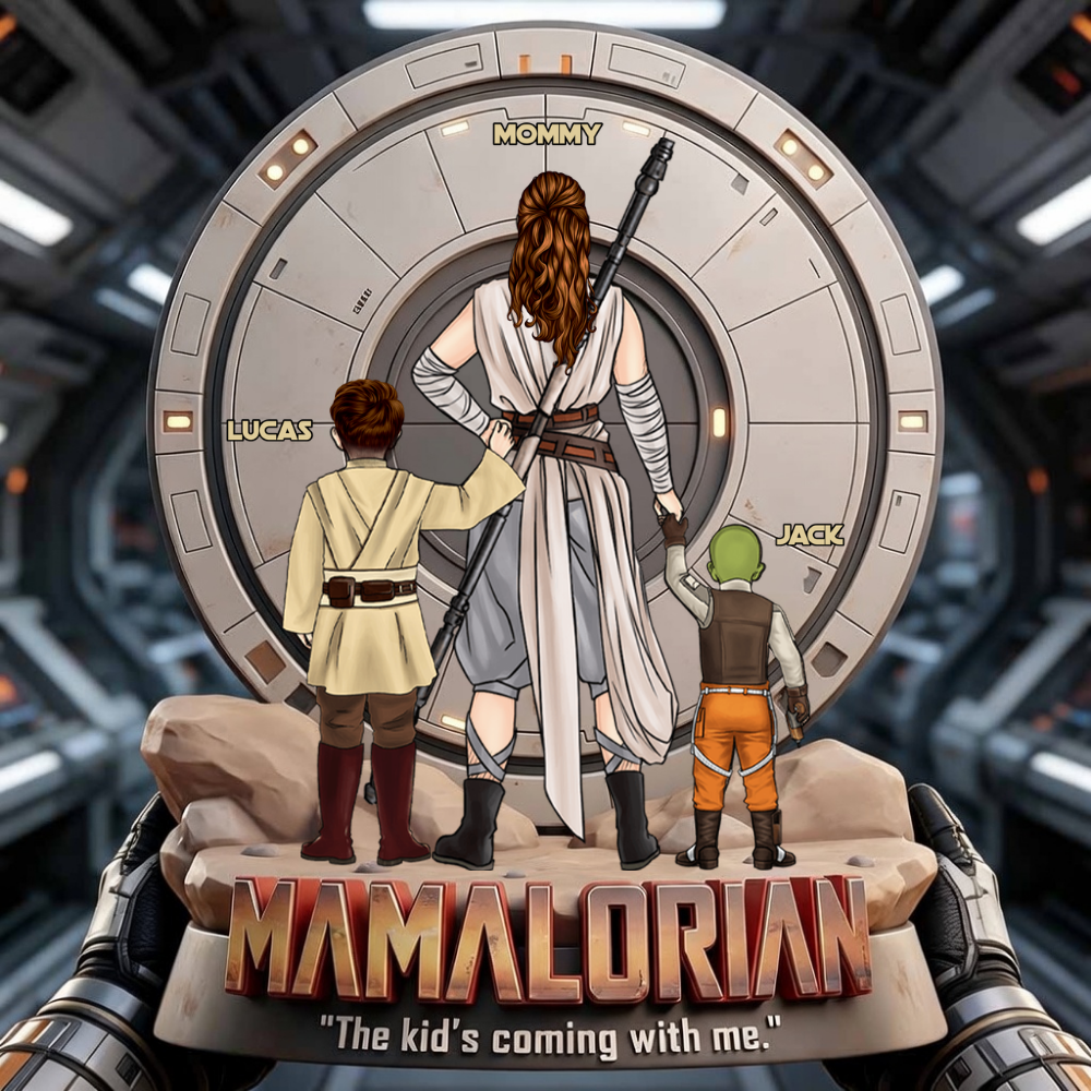 Personalized Mamalorian Acrylic Plaque Gift for Mom Acrylic Plaque GradoCreations