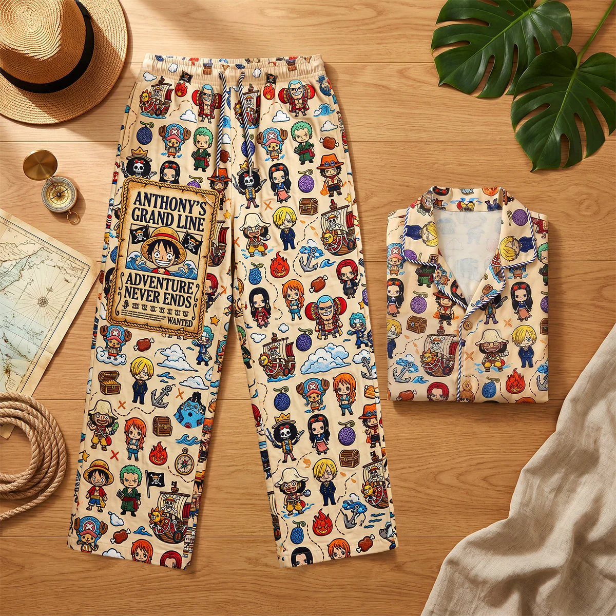 Personalized Ocean Adventure Pajama Set for Movie Fans - S-5XL