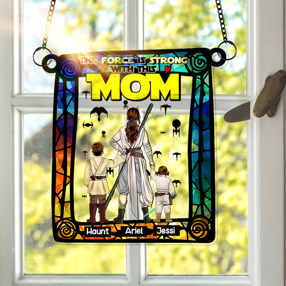 Personalized Mom Suncatcher Window Hanging Decor Gift