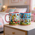 Personalized Super Mom Accent Mug Custom Name Gift for Mom