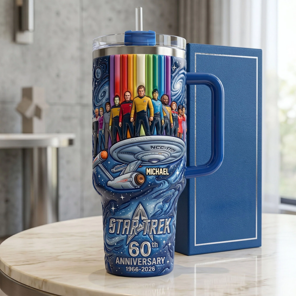 Personalized Star Trek 60th Anniversary Tumbler Gift for Movies Fans Tumbler GradoCreations