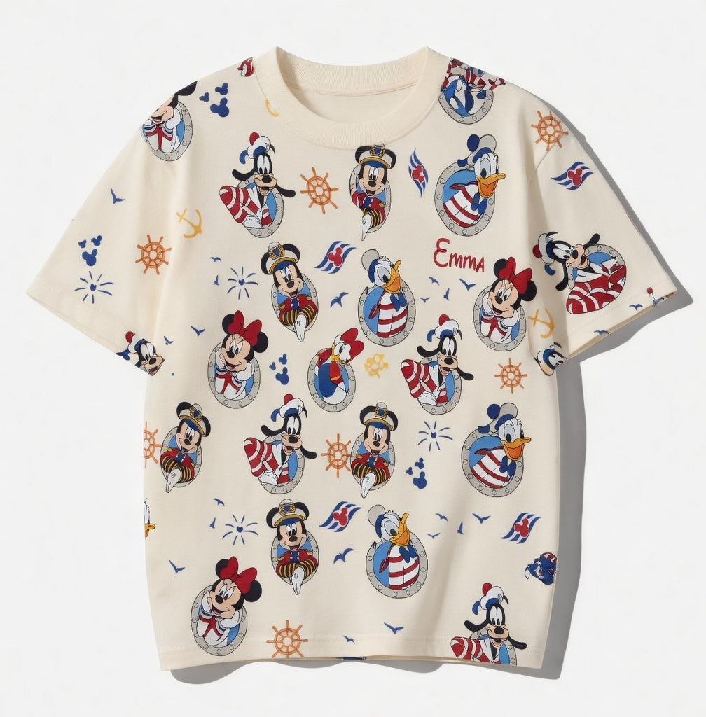 Personalized Disney Pirate Crew All Over Shirt for Her
