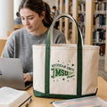 Personalized Embroidery Tote Bag with Custom Pennant Flag for Students & Teachers